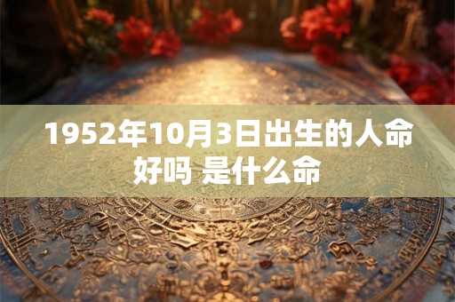 1952年10月3日出生的人命好吗 是什么命