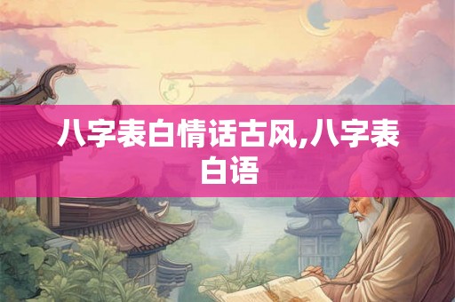 八字表白情话古风,八字表白语 八字表白情话古风,八字表白语
