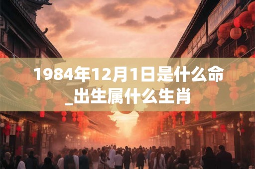 1984年12月1日是什么命_出生属什么生肖