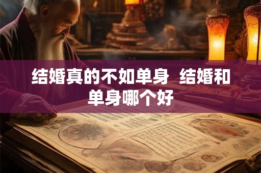 结婚真的不如单身 结婚和单身哪个好 结婚真的不如单身 结婚和单身哪个好