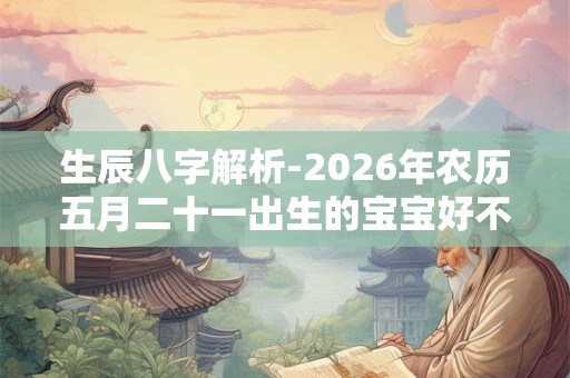 生辰八字解析-2026年农历五月二十一出生的宝宝好不好 生辰八字解析-2026年农历五月二十一出生的宝宝好不好