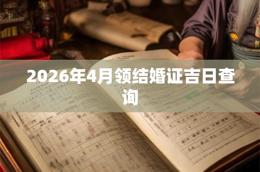 2026年4月领结婚证吉日查询