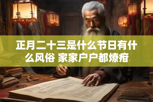 正月二十三是什么节日有什么风俗 家家户户都燎疳