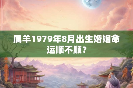 属羊1979年8月出生婚姻命运顺不顺？