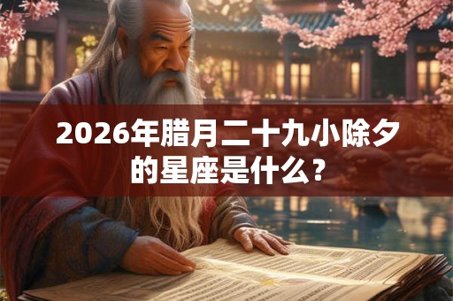2026年腊月二十九小除夕的星座是什么？