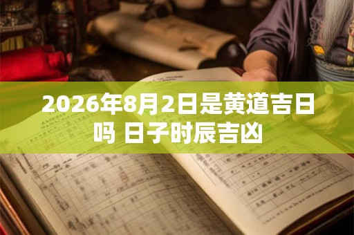 2026年8月2日是黄道吉日吗 日子时辰吉凶