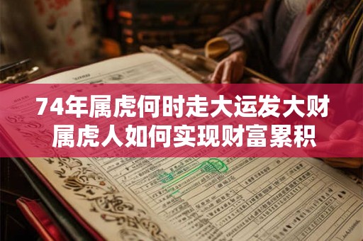 74年属虎何时走大运发大财 属虎人如何实现财富累积