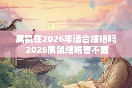 属鼠在2026年适合结婚吗 2026属鼠结婚吉不吉