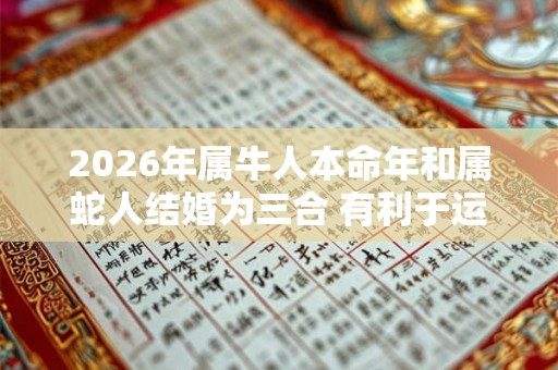 2026年属牛人本命年和属蛇人结婚为三合 有利于运势提升 2026年属牛人本命年和属蛇人结婚为三合 有利于运势提升