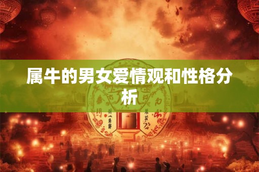 属牛的男女爱情观和性格分析