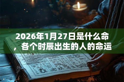 2026年1月27日是什么命，各个时辰出生的人的命运