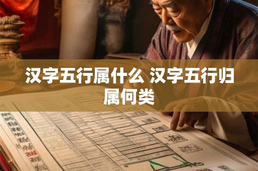 汉字五行属什么 汉字五行归属何类