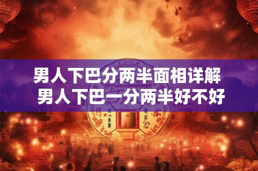男人下巴分两半面相详解  男人下巴一分两半好不好