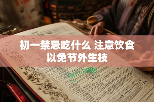 初一禁忌吃什么 注意饮食以免节外生枝