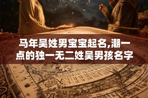 马年吴姓男宝宝起名,潮一点的独一无二姓吴男孩名字 马年吴姓男宝宝起名,潮一点的独一无二姓吴男孩名字