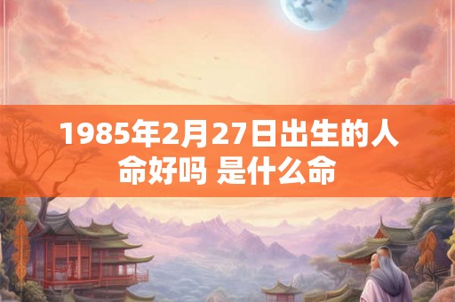 1985年2月27日出生的人命好吗 是什么命 1985年2月27日出生的人命好吗 是什么命