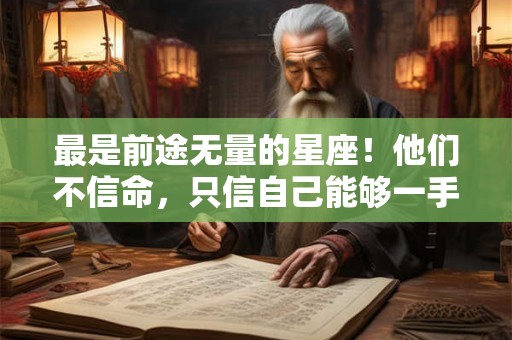 最是前途无量的星座！他们不信命，只信自己能够一手打造未来！