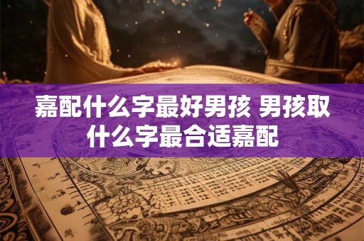 嘉配什么字最好男孩 男孩取什么字最合适嘉配