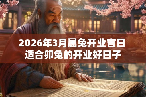2026年3月属兔开业吉日 适合卯兔的开业好日子 2026年3月属兔开业吉日 适合卯兔的开业好日子