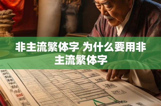 非主流繁体字 为什么要用非主流繁体字