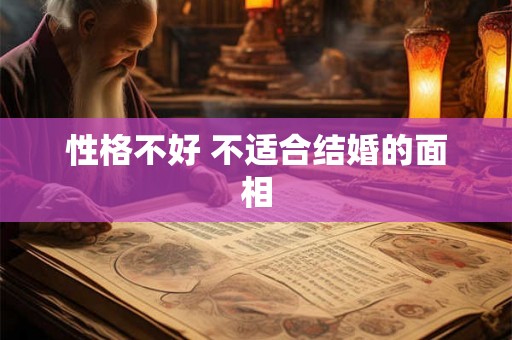 性格不好 不适合结婚的面相