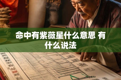命中有紫薇星什么意思 有什么说法