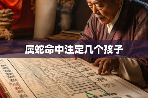 属蛇命中注定几个孩子 属蛇命中注定几个孩子
