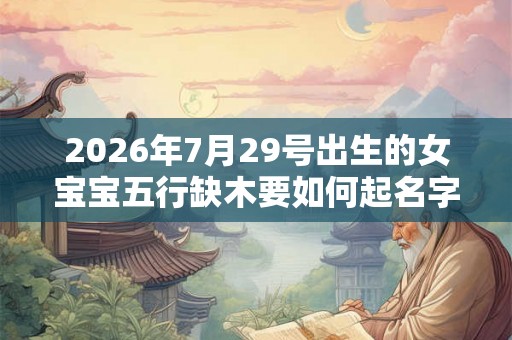 2026年7月29号出生的女宝宝五行缺木要如何起名字 2026年7月29号出生的女宝宝五行缺木要如何起名字