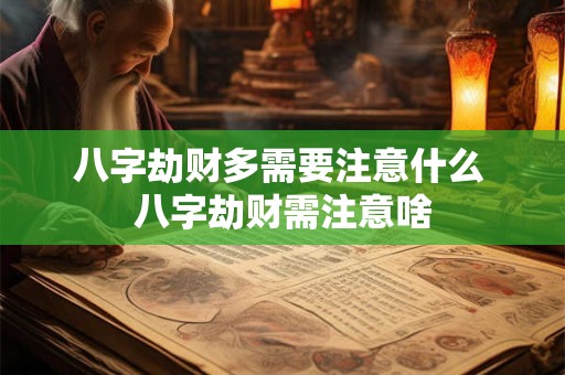 八字劫财多需要注意什么 八字劫财需注意啥