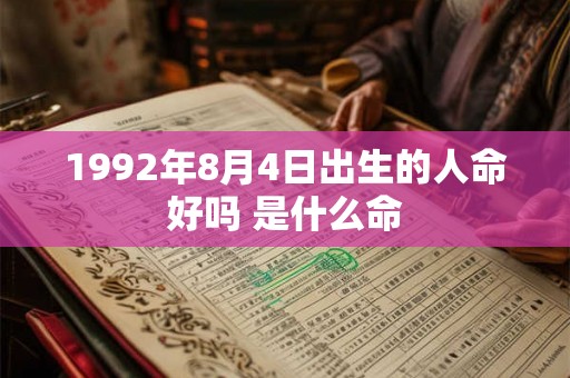 1992年8月4日出生的人命好吗 是什么命 1992年8月4日出生的人命好吗 是什么命