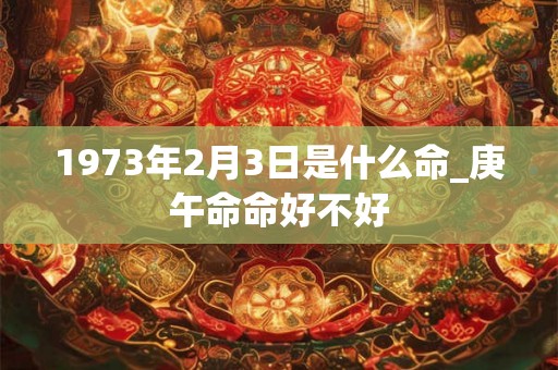 1973年2月3日是什么命_庚午命命好不好