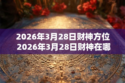 2026年3月28日财神方位 2026年3月28日财神在哪