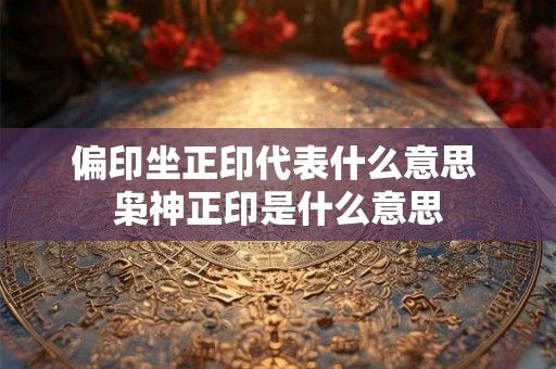 偏印坐正印代表什么意思 枭神正印是什么意思