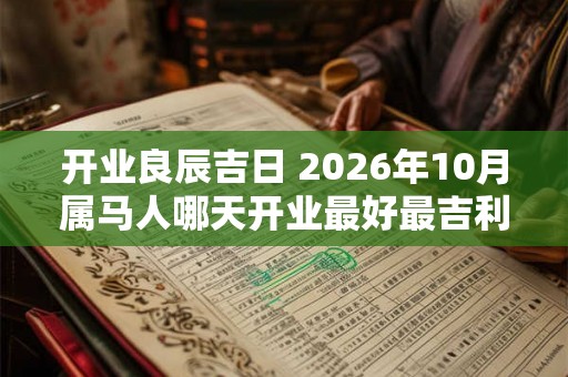 开业良辰吉日 2026年10月属马人哪天开业最好最吉利