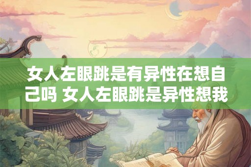 女人左眼跳是有异性在想自己吗 女人左眼跳是异性想我