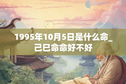 1995年10月5日是什么命_己巳命命好不好
