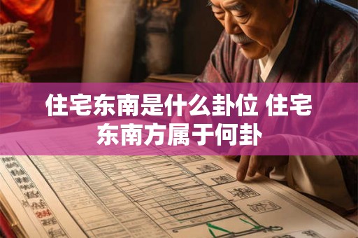 住宅东南是什么卦位 住宅东南方属于何卦