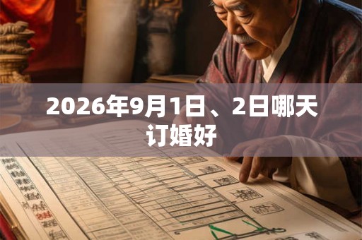 2026年9月1日、2日哪天订婚好