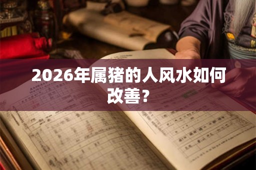 2026年属猪的人风水如何改善？