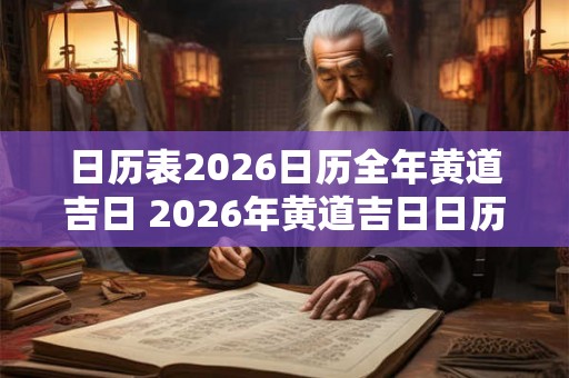 日历表2026日历全年黄道吉日 2026年黄道吉日日历表