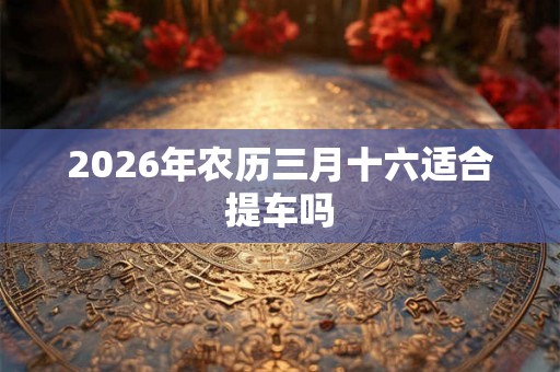 2026年农历三月十六适合提车吗