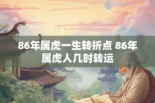 86年属虎一生转折点 86年属虎人几时转运 86年属虎一生转折点 86年属虎人几时转运
