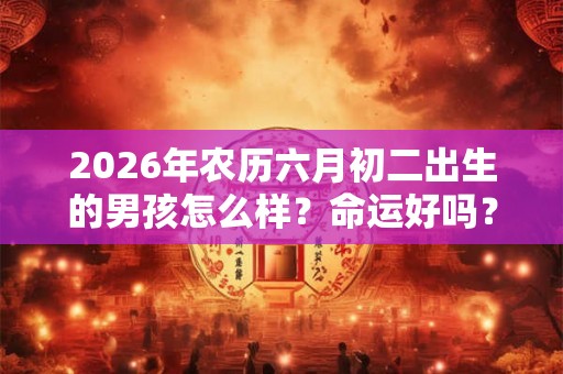 2026年农历六月初二出生的男孩怎么样？命运好吗？
