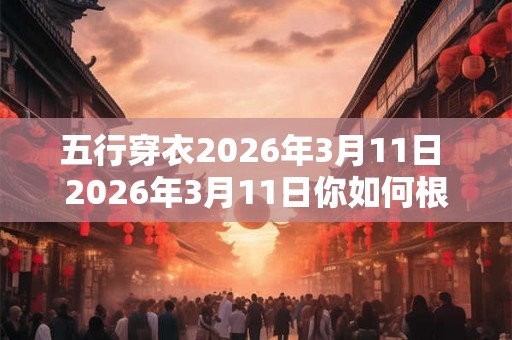 五行穿衣2026年3月11日 2026年3月11日你如何根据五行穿衣