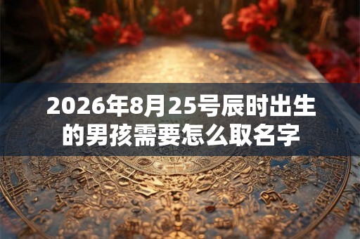 2026年8月25号辰时出生的男孩需要怎么取名字