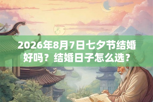 2026年8月7日七夕节结婚好吗？结婚日子怎么选？