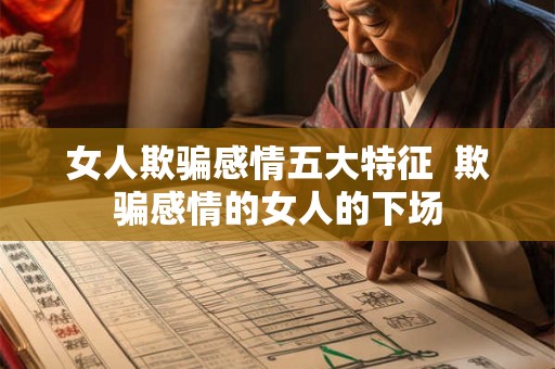 女人欺骗感情五大特征  欺骗感情的女人的下场