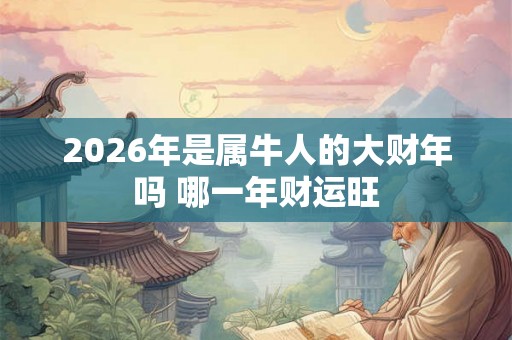 2026年是属牛人的大财年吗 哪一年财运旺