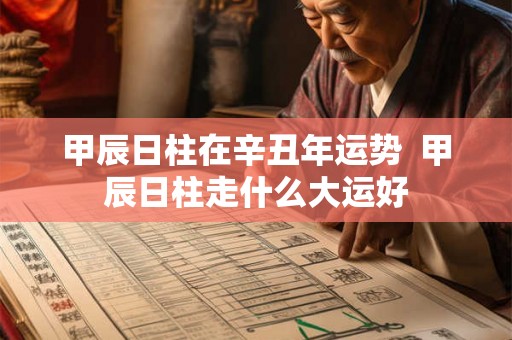 甲辰日柱在辛丑年运势  甲辰日柱走什么大运好