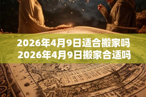2026年4月9日适合搬家吗 2026年4月9日搬家合适吗